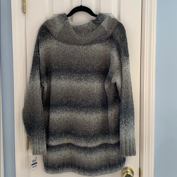 Style & Co Ombré Boucle Sweater Grey Combo XL - Picture 3 of 7